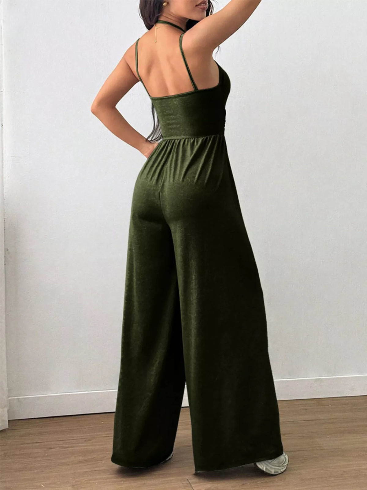 Modern Finesse Brielle Spaghetti Strap Wide-Leg Jumpsuit