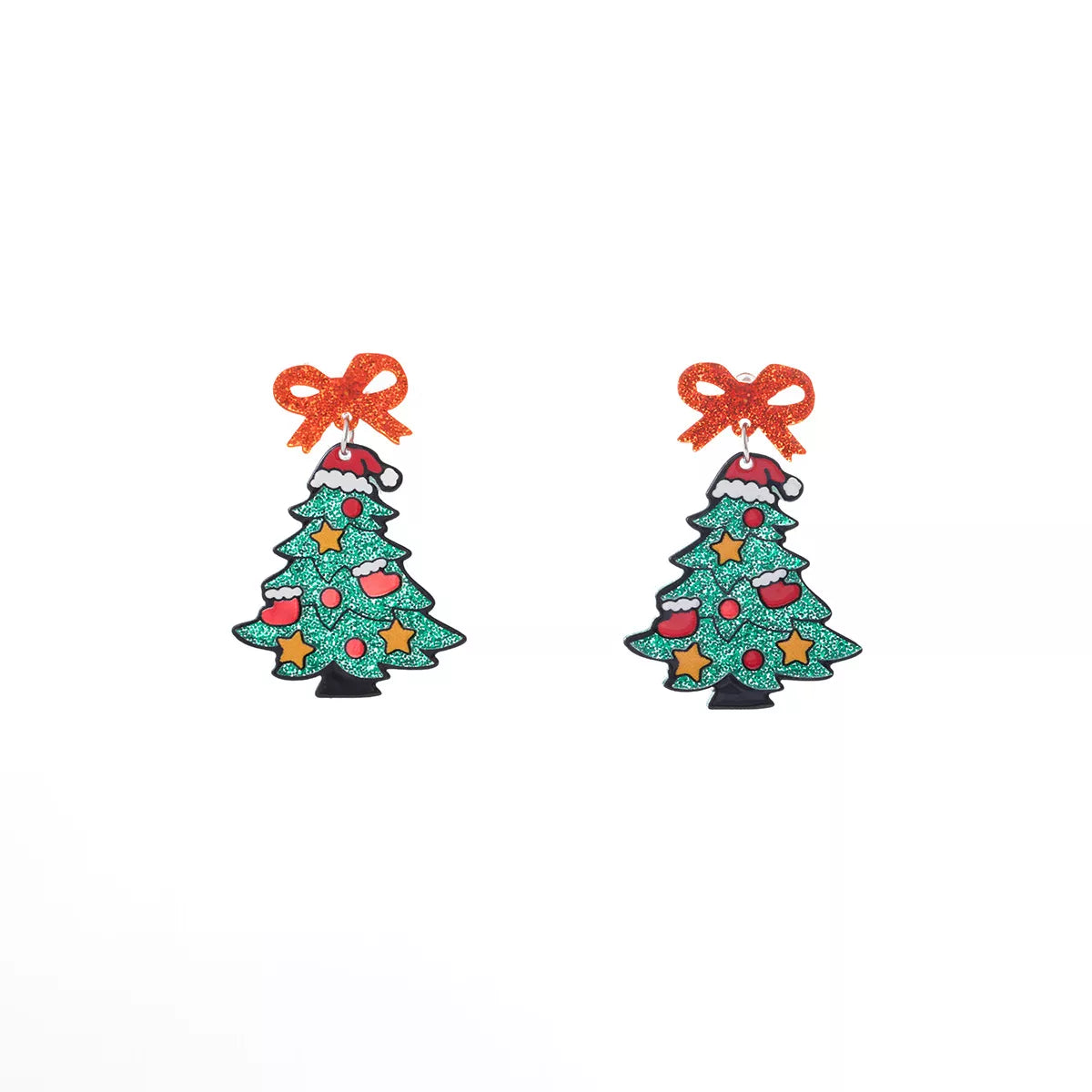 HOF Hazel Acrylic Christmas Tree Drop Earrings