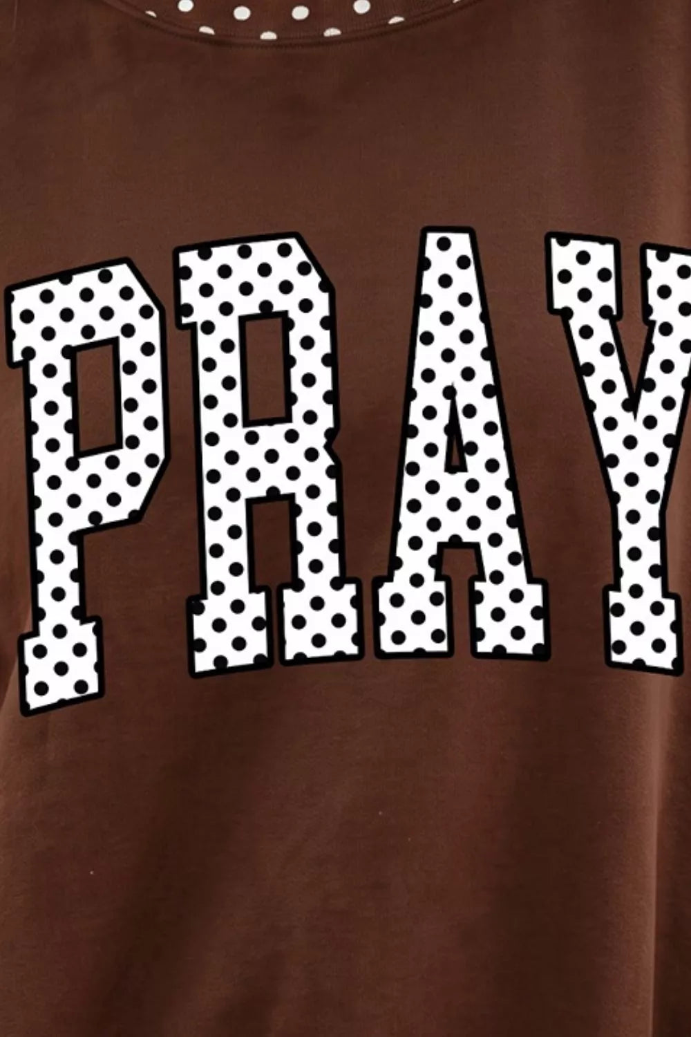 Modern Finesse PRAY Polka-Dot Trim Sweatshirt product image