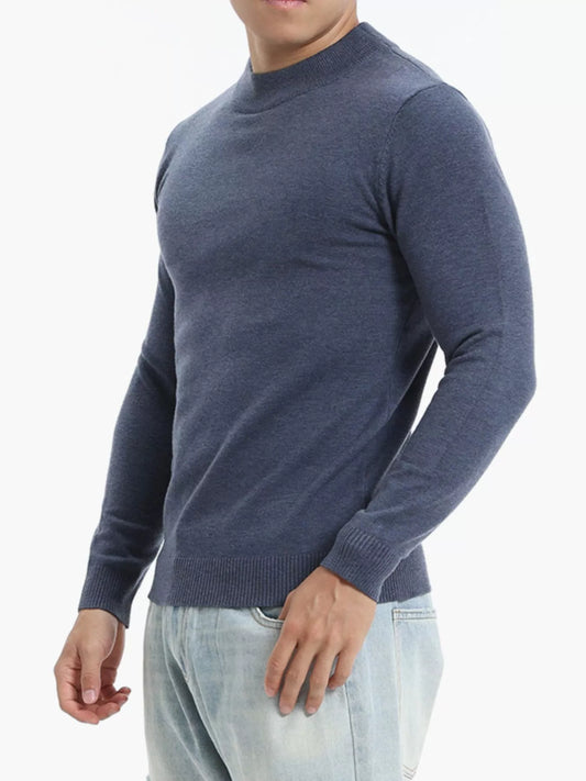 Modern Finesse Quiet Structure Mock-Neck Knit Top - Men's Plus Size