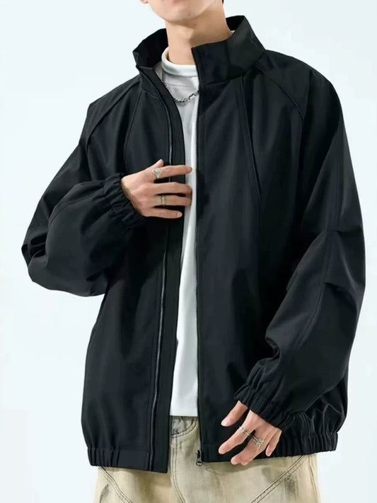 Modern Finesse Grant Men's Zip Up Raglan Sleeve Jacket — Extended Sizes