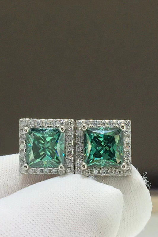 HOF Sienna 2 Carat Moissanite Square Stud Earrings
