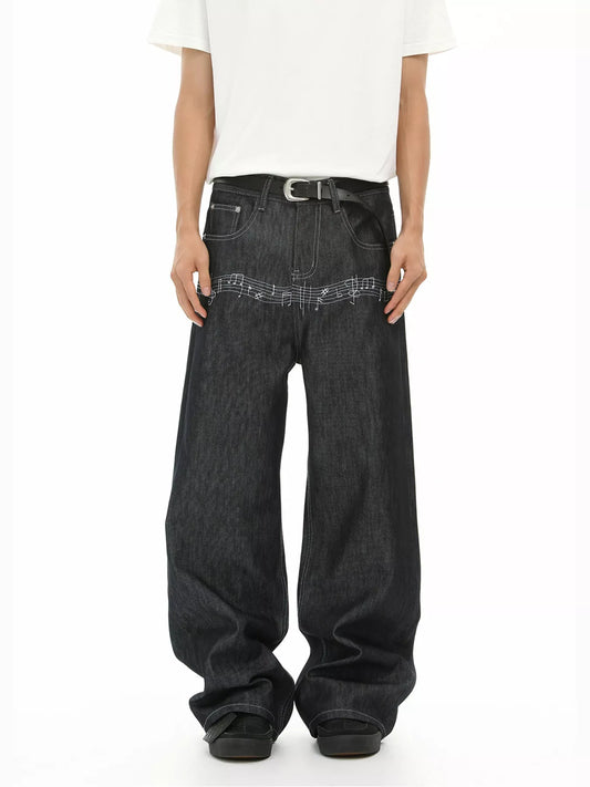 Modern Finesse Ridge Men's Loose Fit Wash Jeans