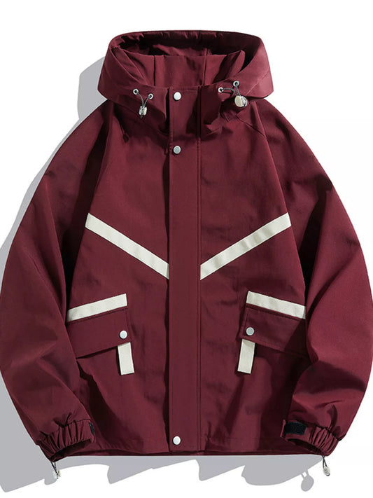 Modern Finesse Reed Men's Casual Hooded Zip-Up Outerwear — Extended Sizes