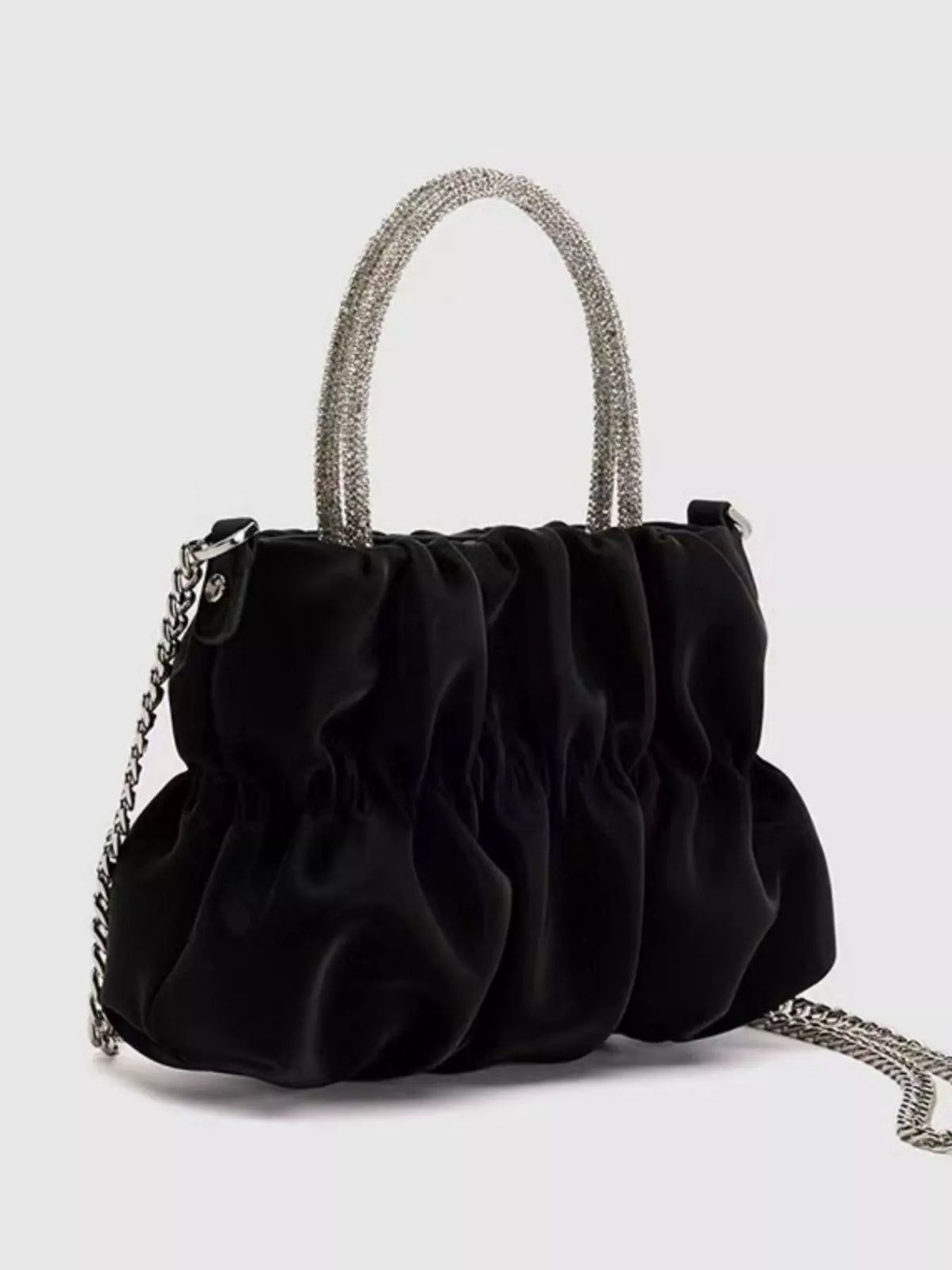Modern Finesse Marlowe Ruched Chain Crossbody Bag