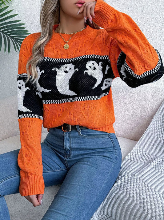 Modern Finesse Ghost Cable-Knit Sweater product image