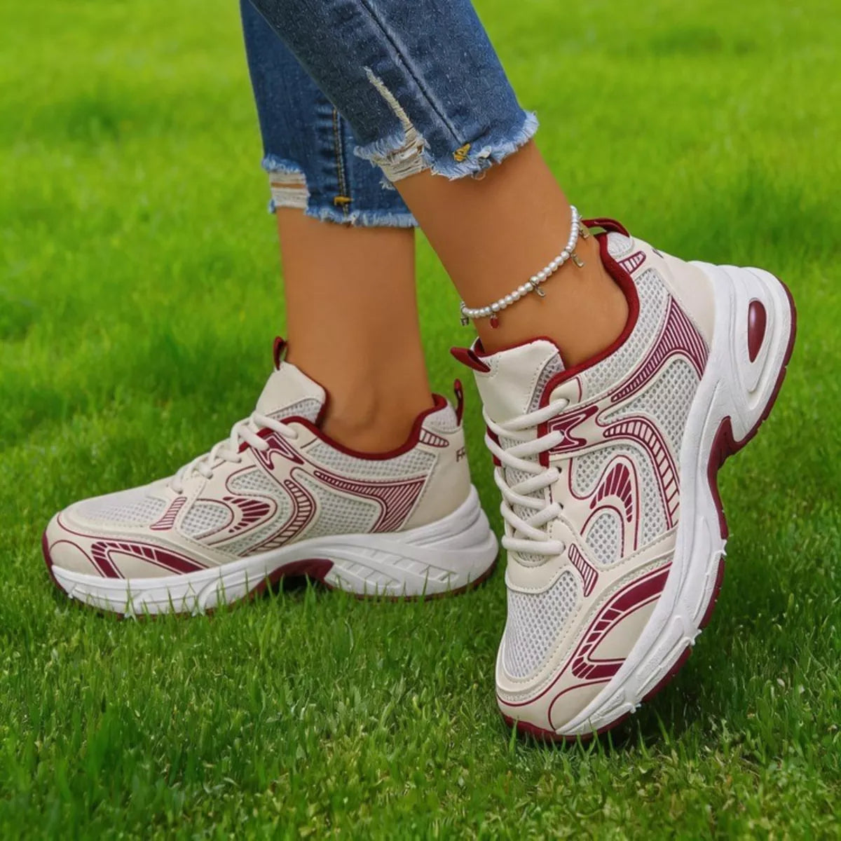Modern Finesse Arden Breathable Lace Up Athletic