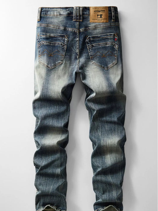 Modern Finesse Hudson Men's Vintage Wash Slim Fit Jeans