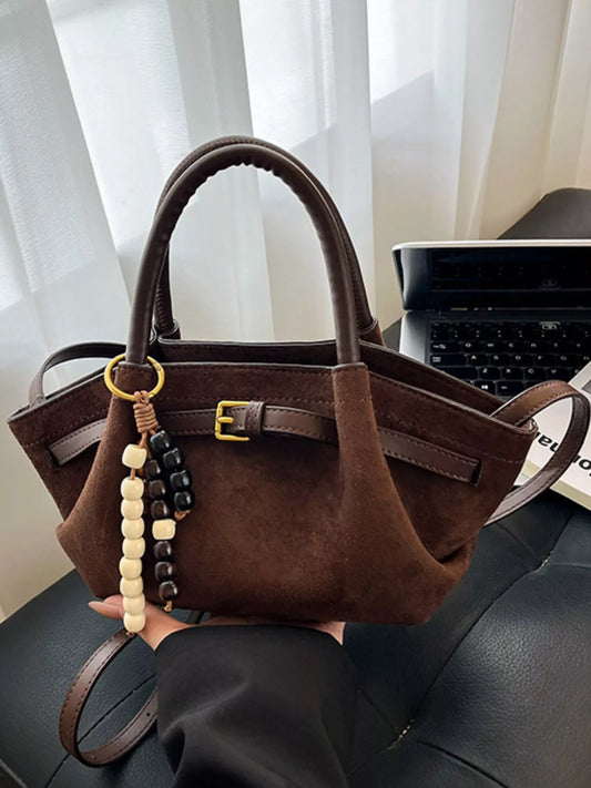 Modern Finesse Solace Buckle Decor Tote Bag