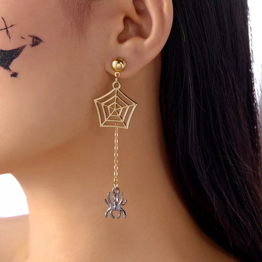 HOF Iris 18K Gold-Plated Spider Drop Earrings