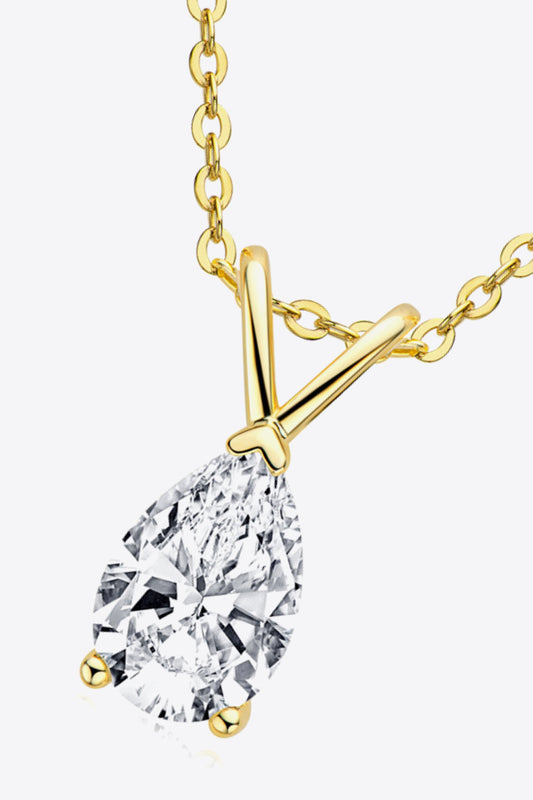 HOF Sienna 1.5 Carat Moissanite Pendant 925 Sterling Silver Necklace