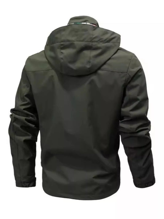 Modern Finesse Mercer Men's Hooded Outdoor Windproof Coat — Extended Sizes