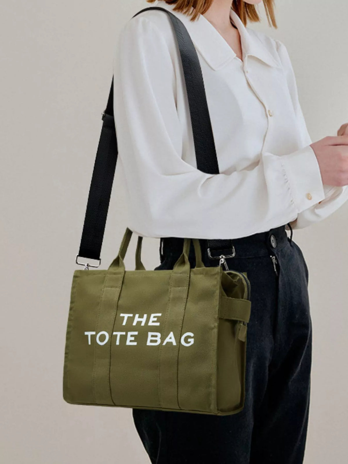 Modern Finesse Field Letter Canvas Handbag