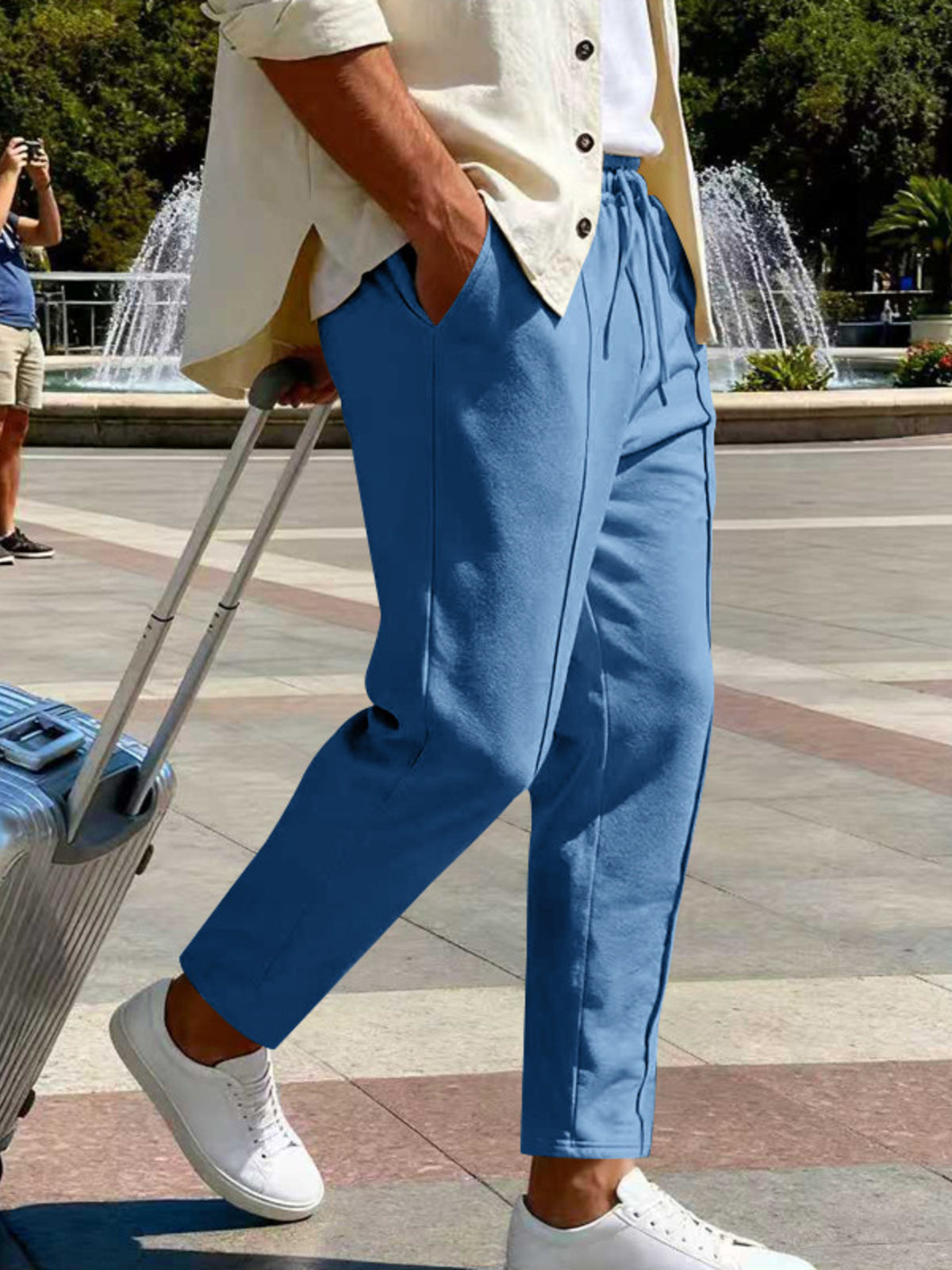 Modern Finesse Motion Ease Drawstring Straight-Leg Pants - Men's Plus Size