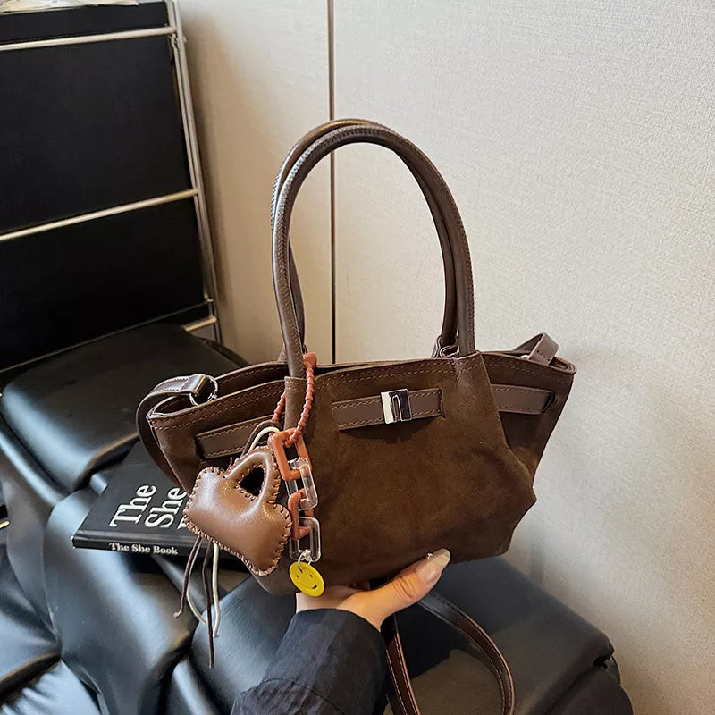 Modern Finesse Solace PU Leather Suede Mini Handbag