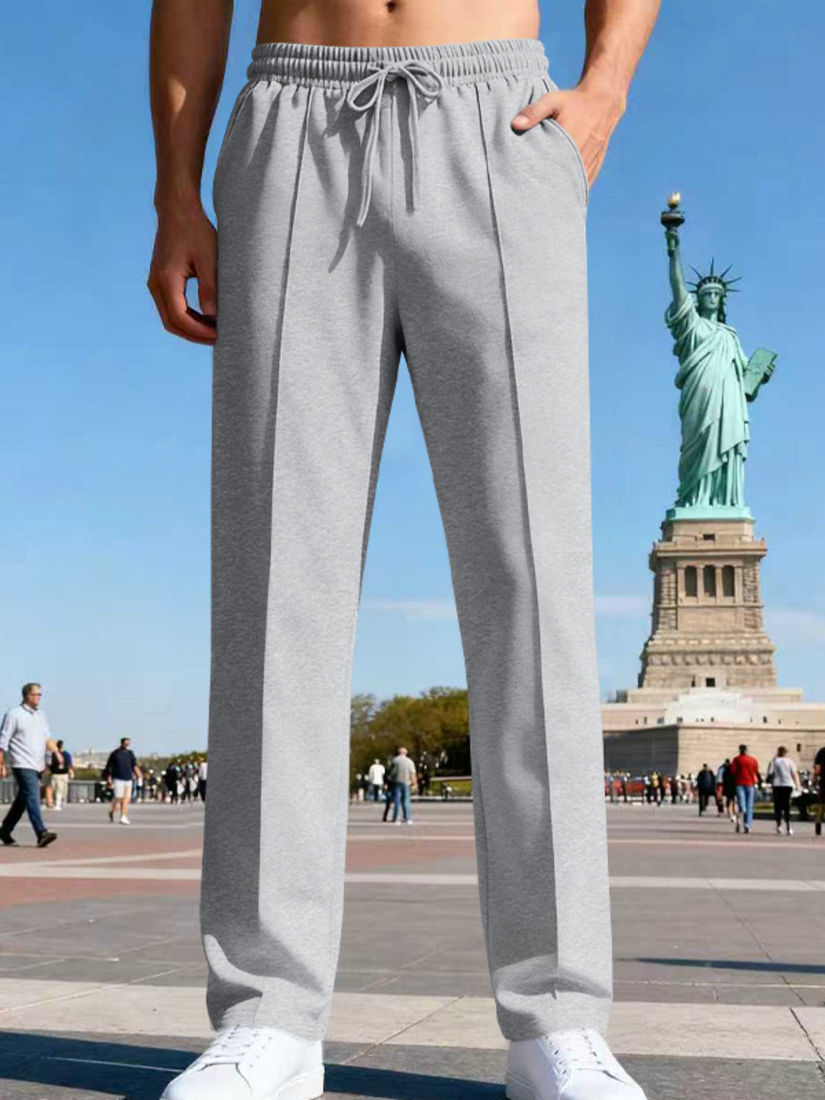 Modern Finesse Motion Ease Drawstring Straight-Leg Pants - Men's Plus Size