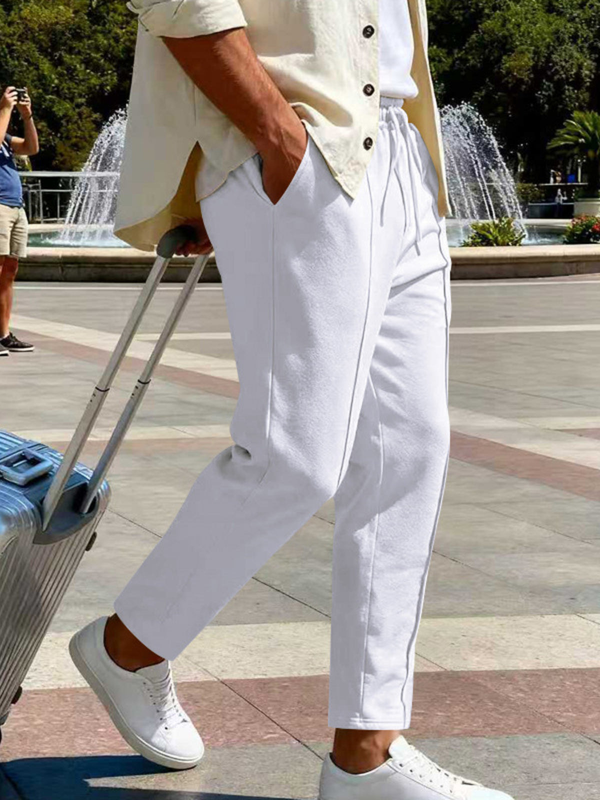 Modern Finesse Motion Ease Drawstring Straight-Leg Pants - Men's Plus Size