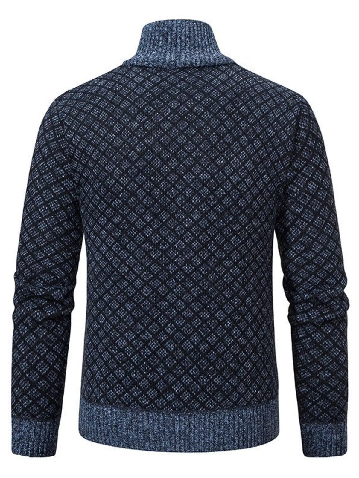 Modern Finesse Geo Line Full-Zip Cardigan - Men's Plus Size