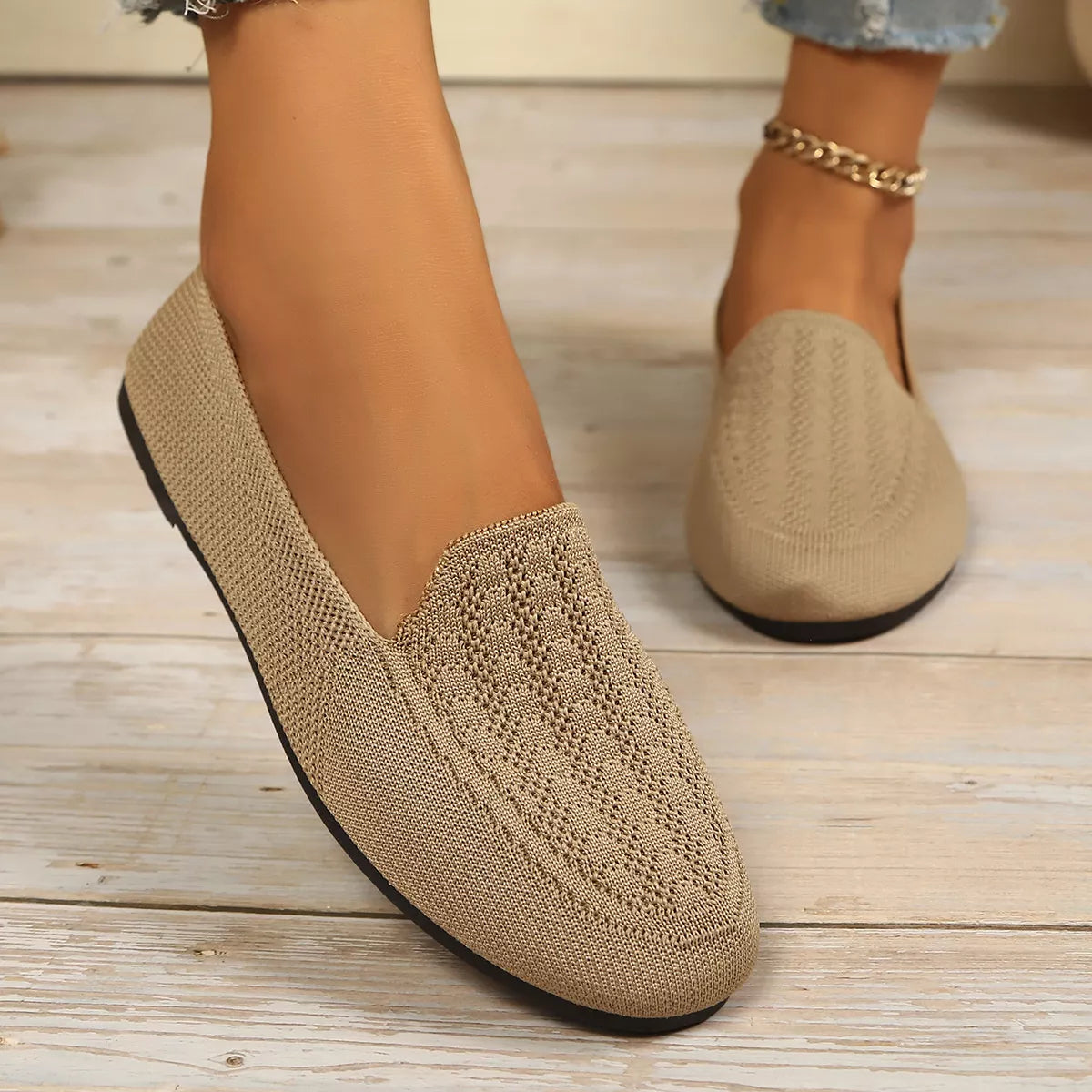 Modern Finesse Arden Breathable Knitted Slip-Ons
