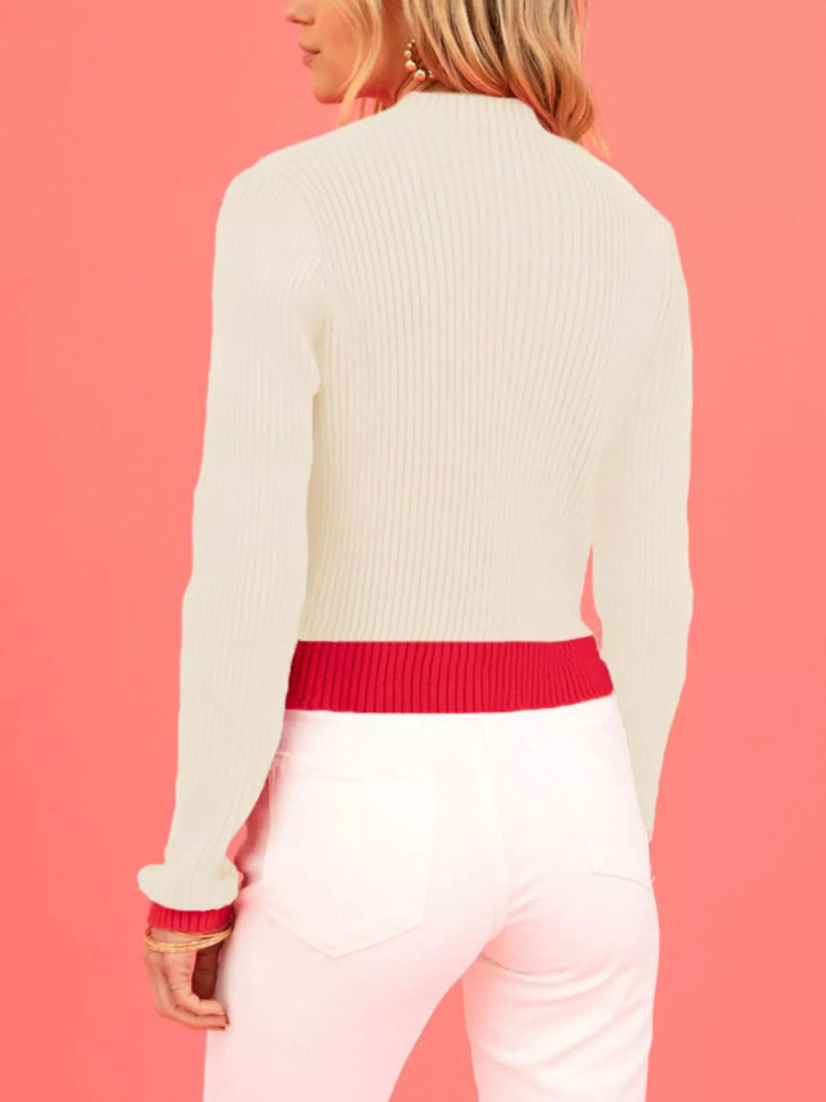 Modern Finesse Heartline Ribbed Sweater product image