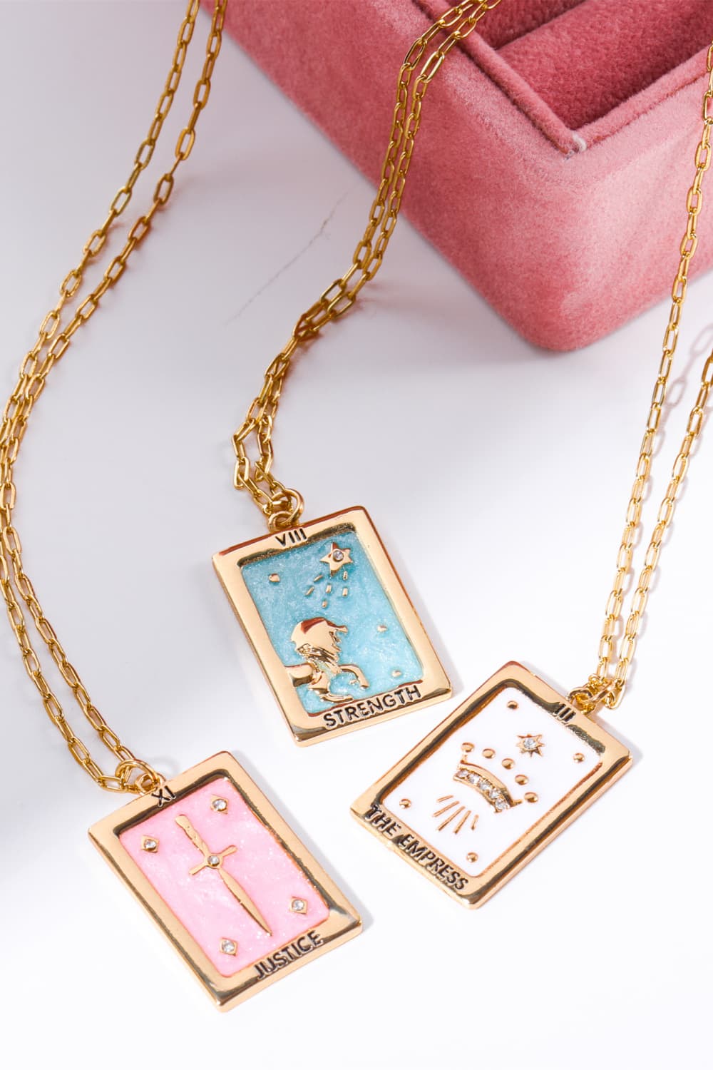 HOF Marlowe Tarot Card Pendant Copper Necklace