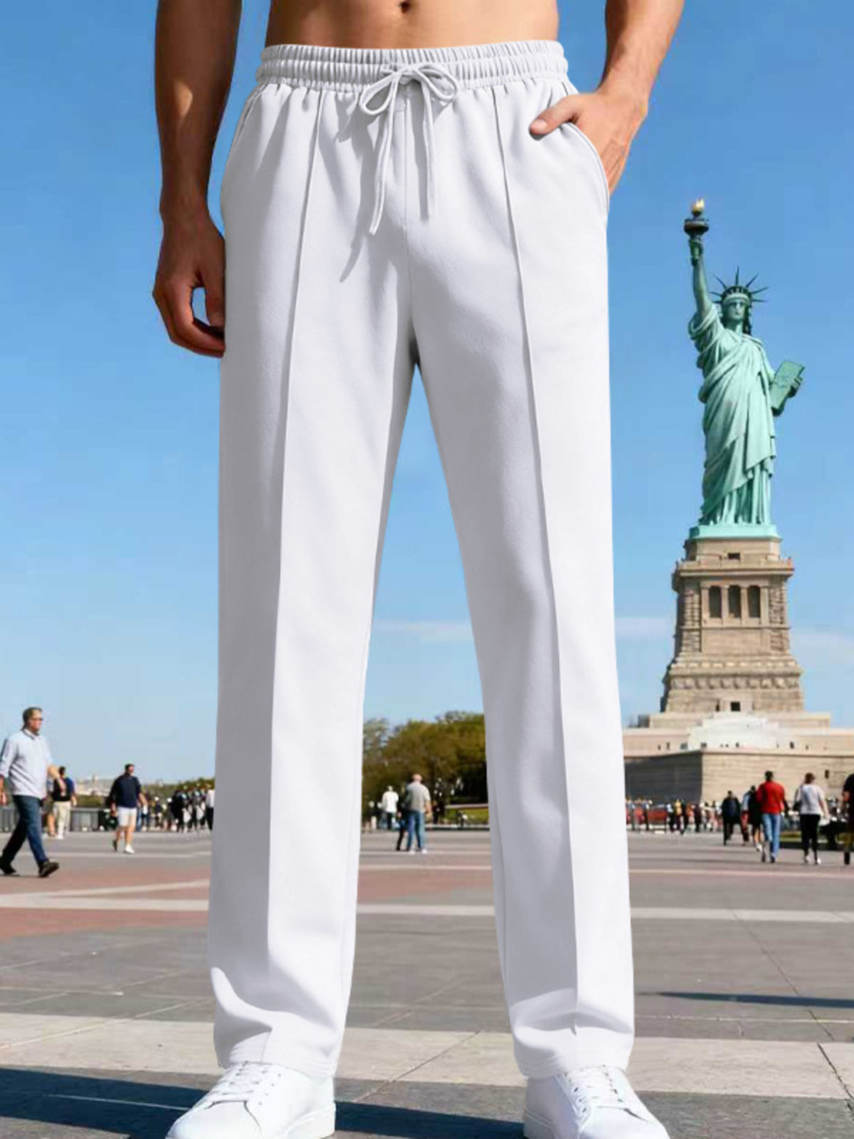 Modern Finesse Motion Ease Drawstring Straight-Leg Pants - Men's Plus Size