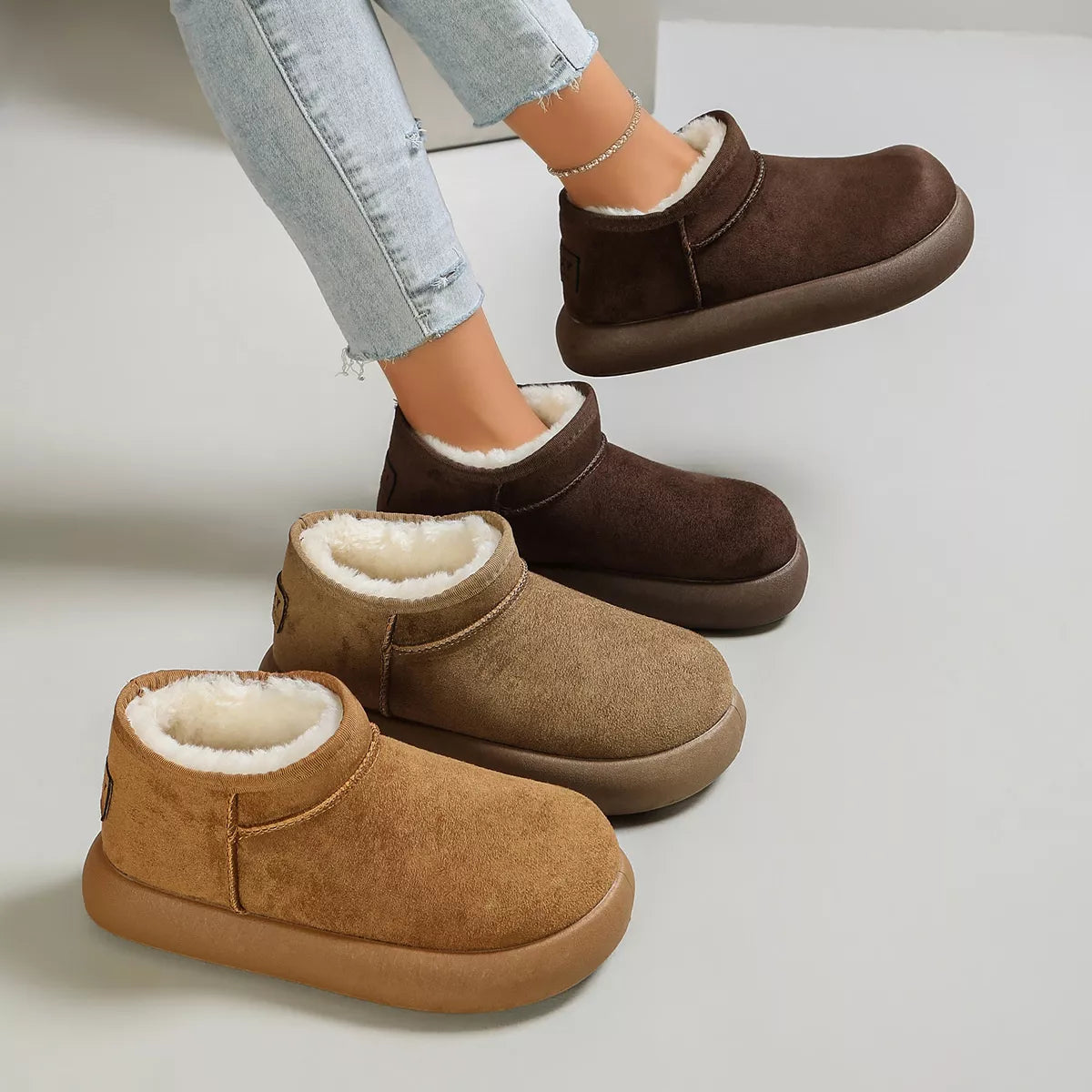 Modern Finesse Briar Plush-Lined Suede Platform Boots