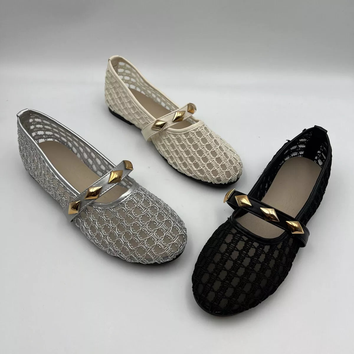 Modern Finesse Meshline Round-Toe Slip-Ons