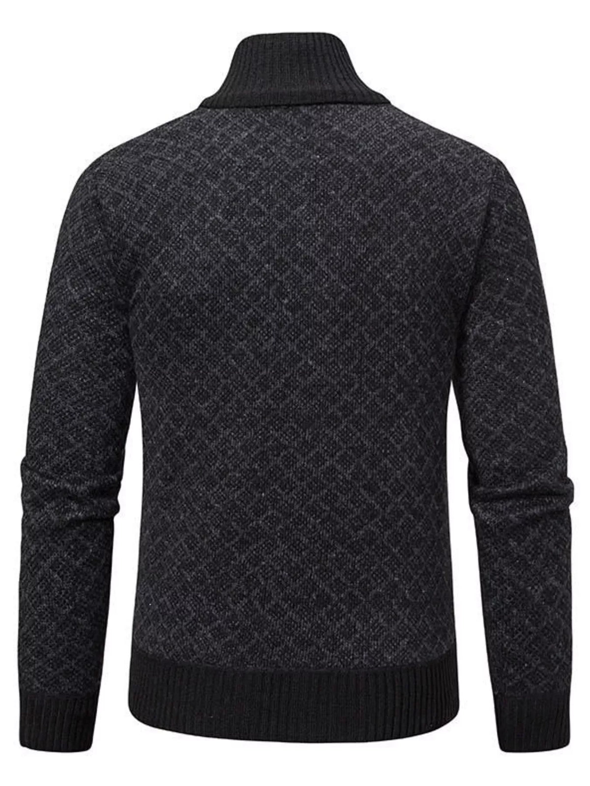 Modern Finesse Geo Line Full-Zip Cardigan - Men's Plus Size