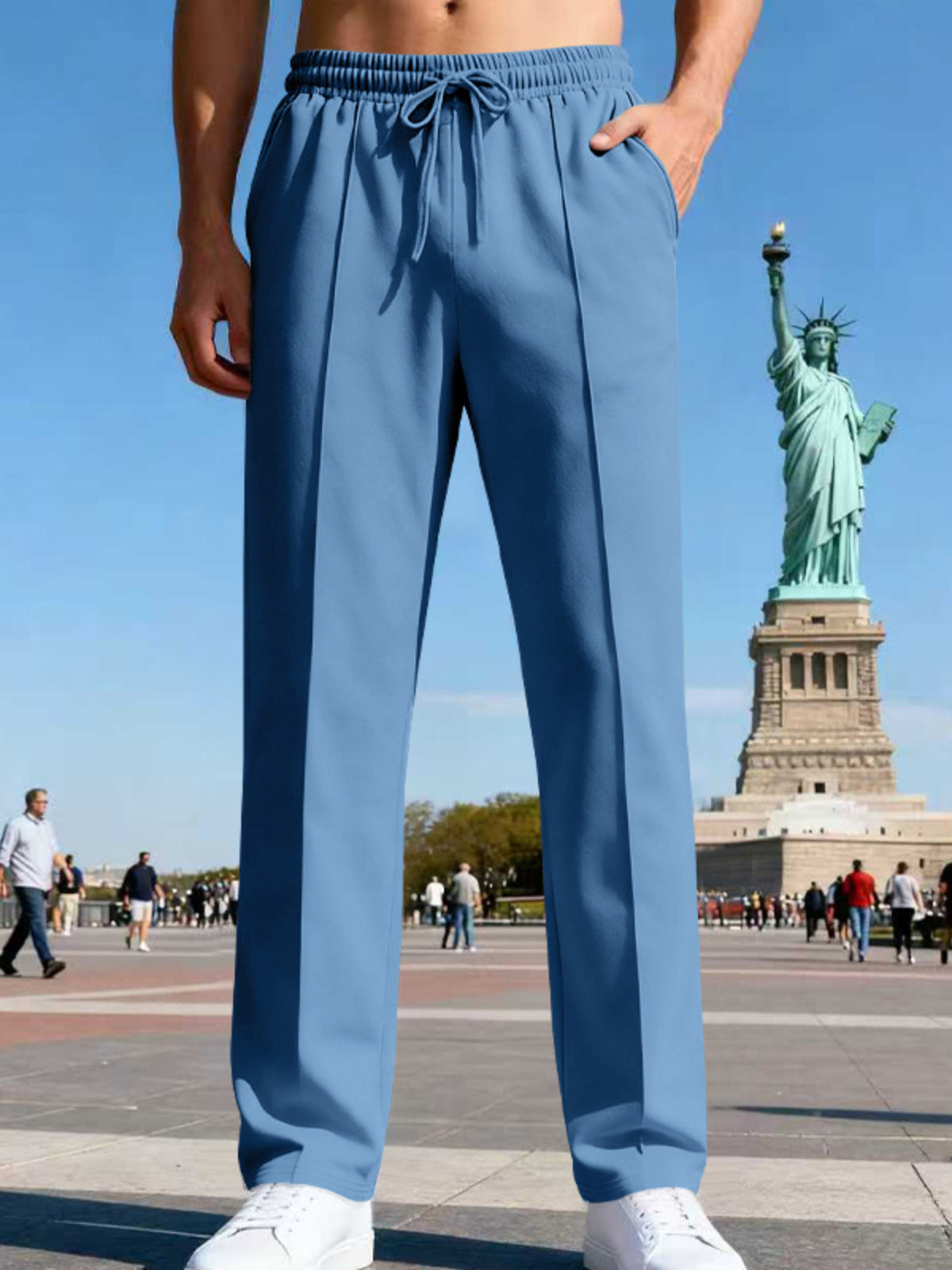 Modern Finesse Motion Ease Drawstring Straight-Leg Pants - Men's Plus Size
