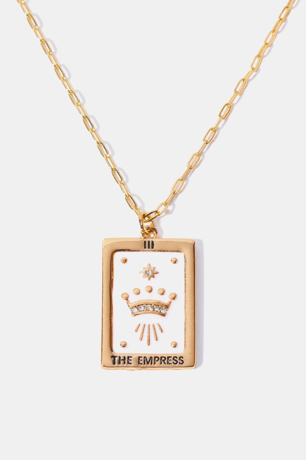 HOF Marlowe Tarot Card Pendant Copper Necklace
