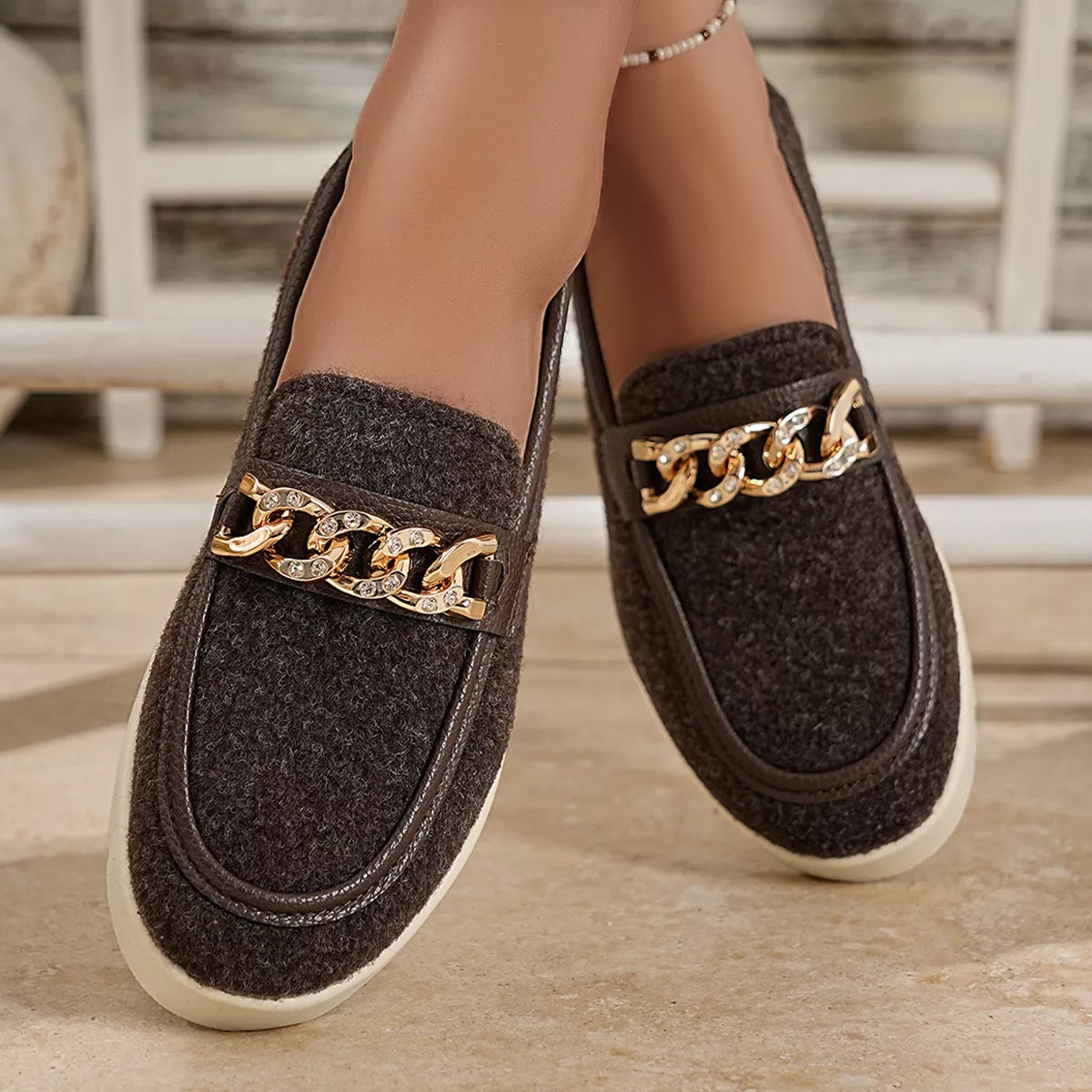 Modern Finesse Platform Line Round-Toe Slip-Ons