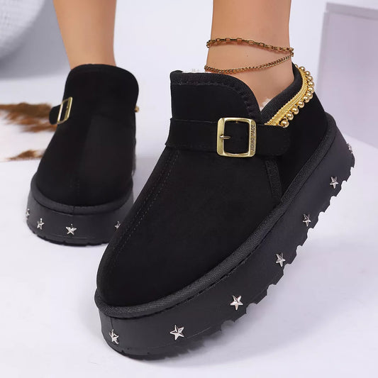 Modern Finesse Noelle Platform Faux Fur Lined Ankle Boots