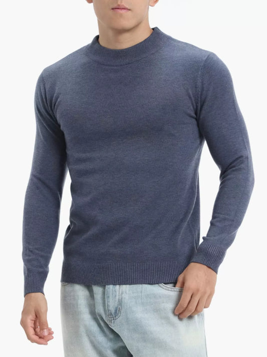 Quiet Structure Mock-Neck Knit Top - Men's Plus Size