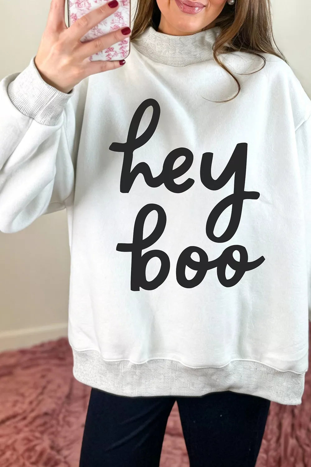 Modern Finesse Reversible Halloween Mock-Neck Tunic Sweatshirt product image