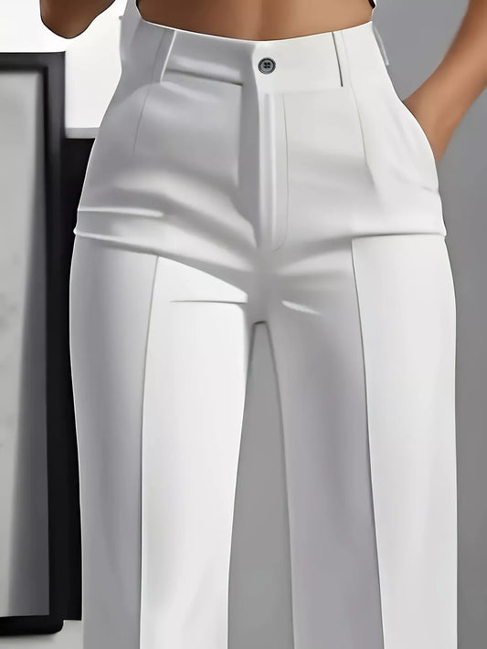 Modern Finesse Metro Drape High-Waisted Wide-Leg Pants - Plus Size