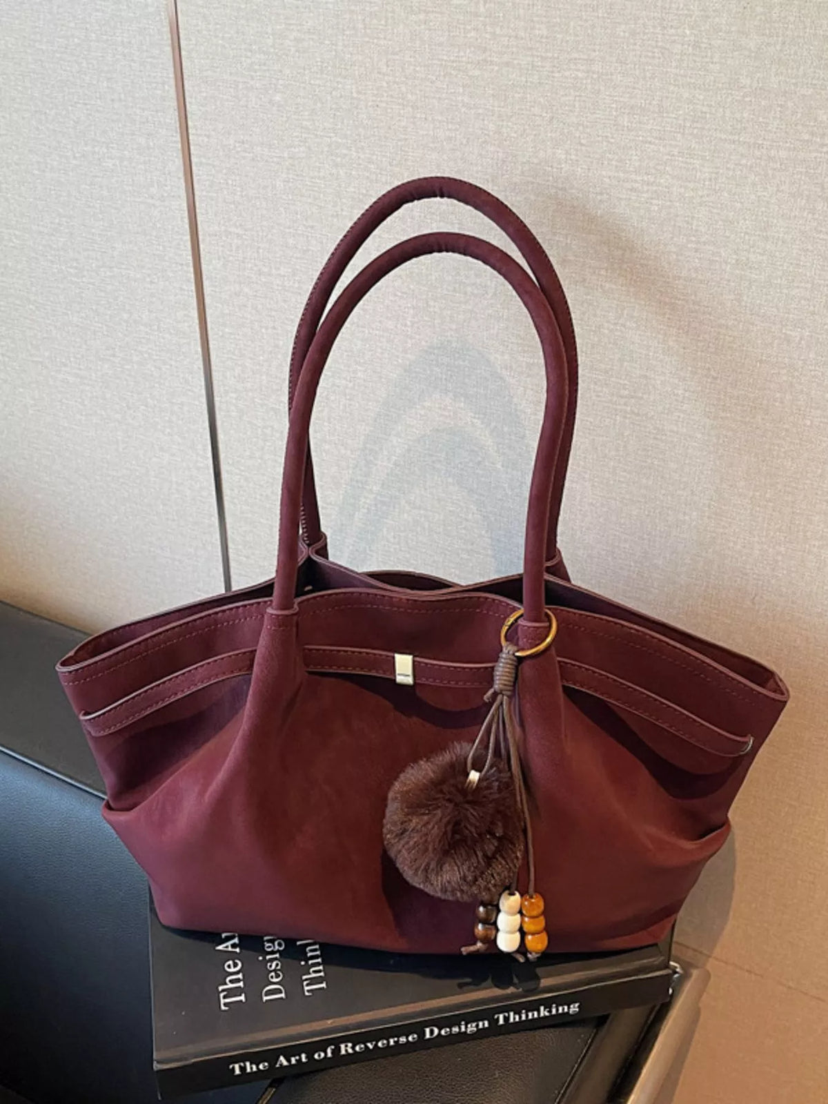 Modern Finesse Sienna Decorative Tassel and Beads Tote Bag