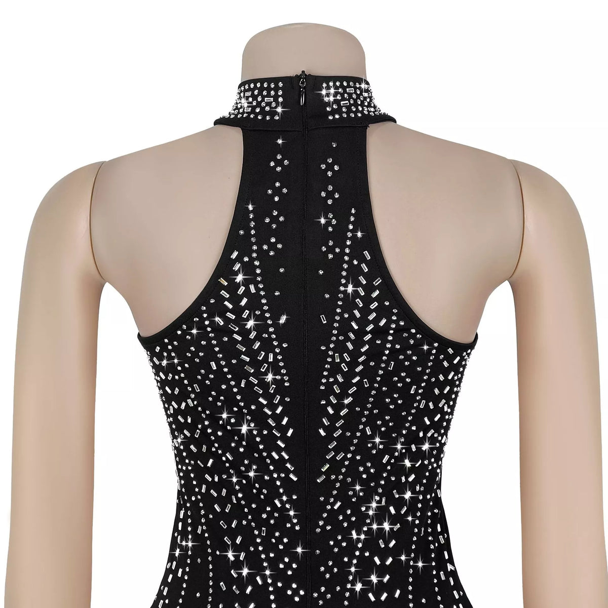 Modern Finesse Fable Sparkling Rhinestone Cutout Jumpsuit
