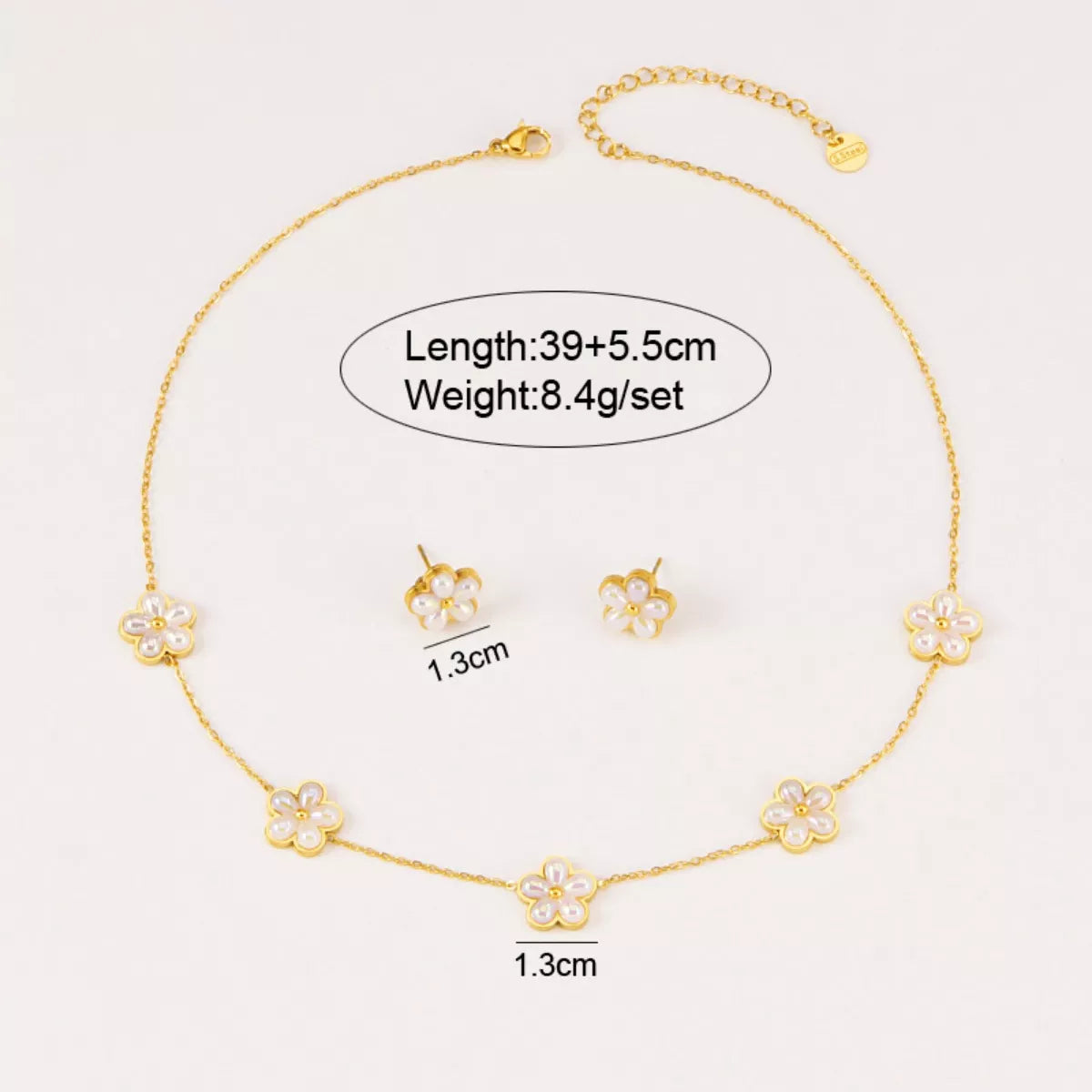 HOF Solace 18K Gold-Plated Flower Jewelry Set