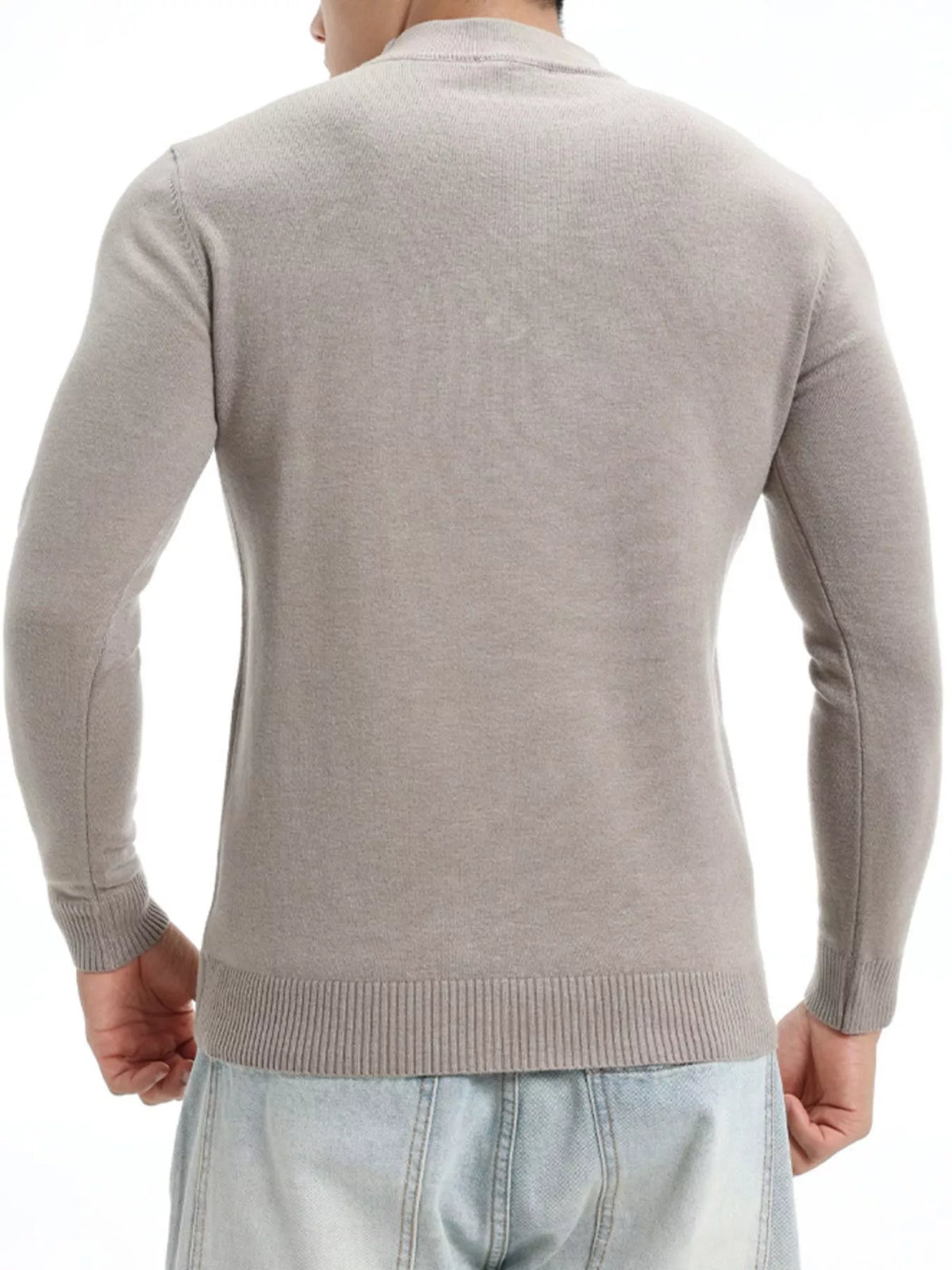 Modern Finesse Quiet Structure Mock-Neck Knit Top - Men's Plus Size