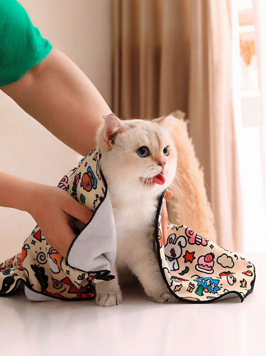 HOF Arden Super Absorbent Cartoon Pet Bath Towel