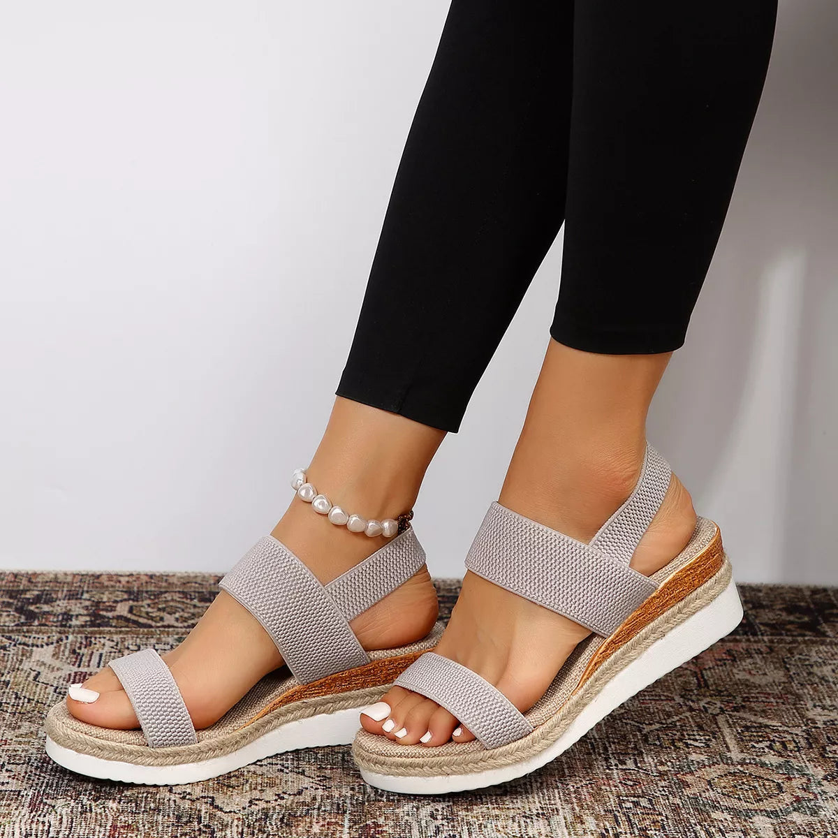 Modern Finesse Anya Open-Toe Wedge Sandals