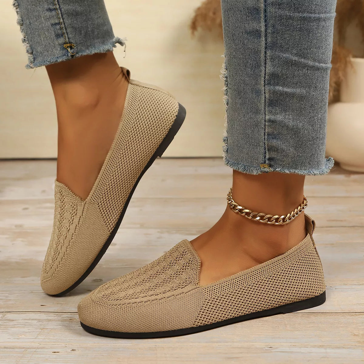 Modern Finesse Arden Breathable Knitted Slip-Ons
