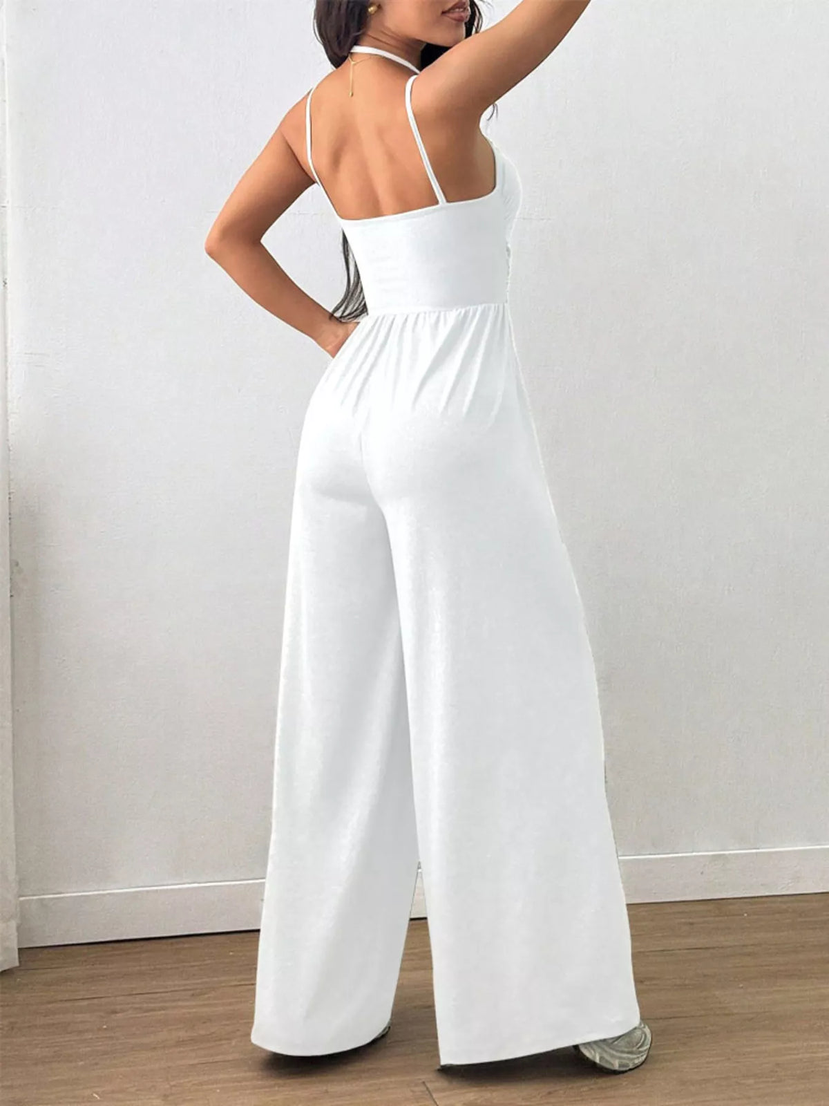Modern Finesse Brielle Spaghetti Strap Wide-Leg Jumpsuit