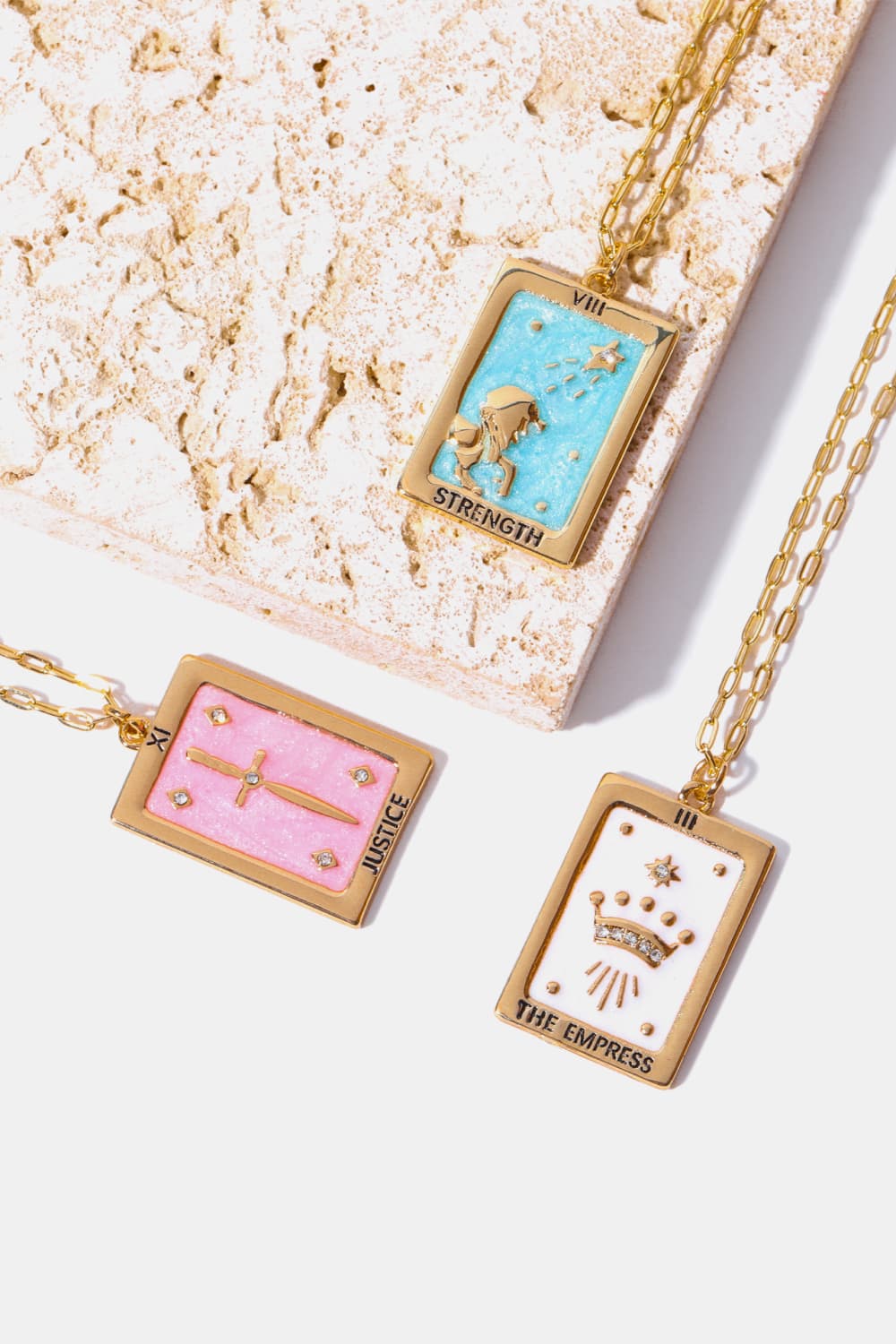 HOF Marlowe Tarot Card Pendant Copper Necklace