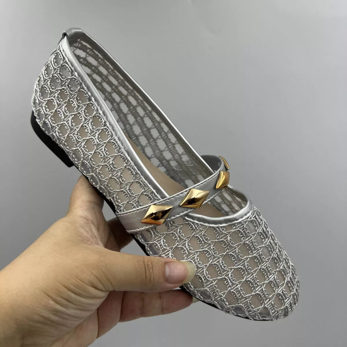 Modern Finesse Meshline Round-Toe Slip-Ons
