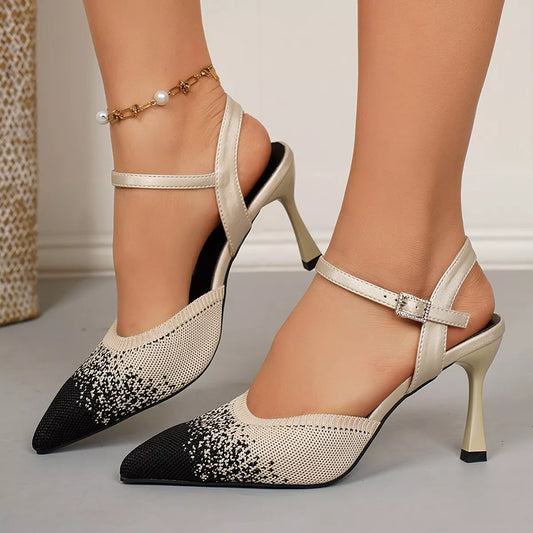 Modern Finesse Brielle Pointed-Toe Kitten-Heel Sandals