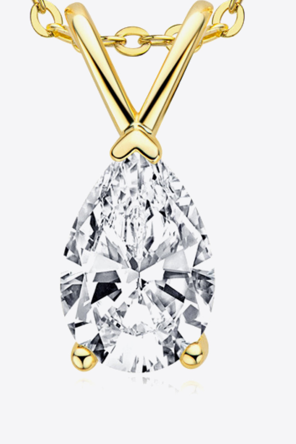 HOF Sienna 1.5 Carat Moissanite Pendant 925 Sterling Silver Necklace