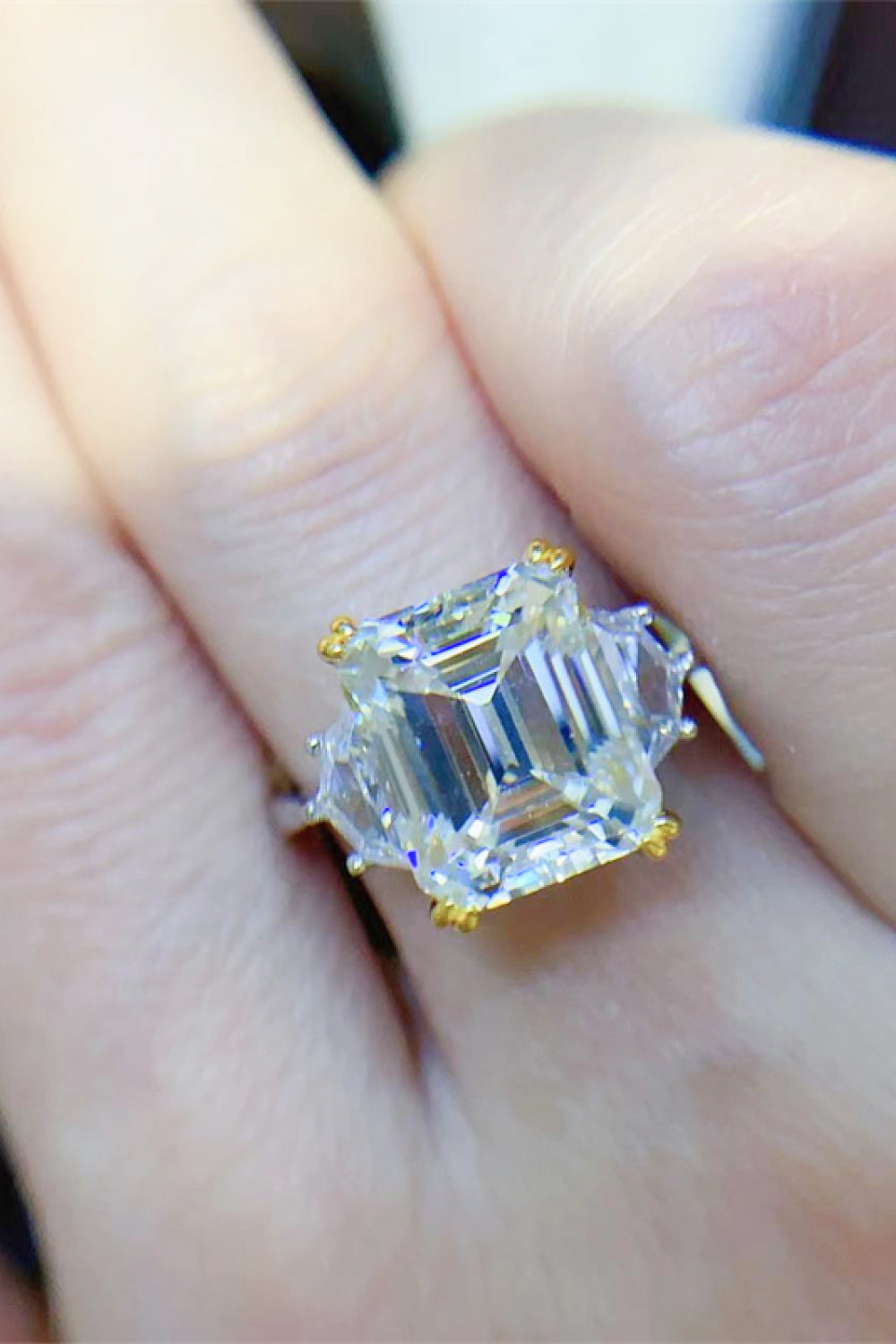 House Of Finesse Sovereign 5 Carat Moissanite Ring in silver