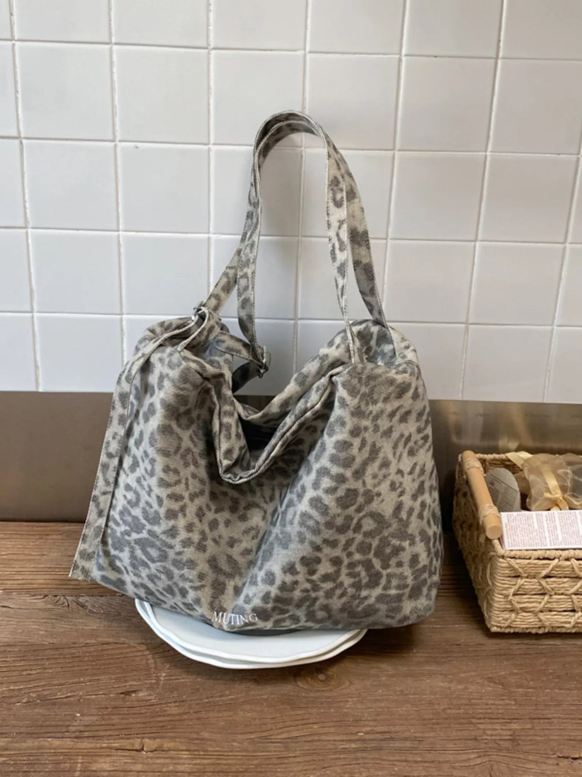 Modern Finesse Wildline Leopard Print Shoulder Bag